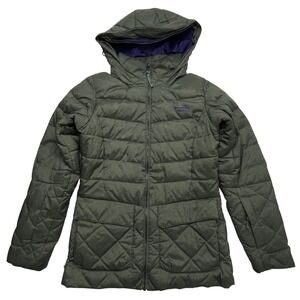 North Face Women's Parka TB5M/TN5M HyVent Waterproof Down Small Hooded Green